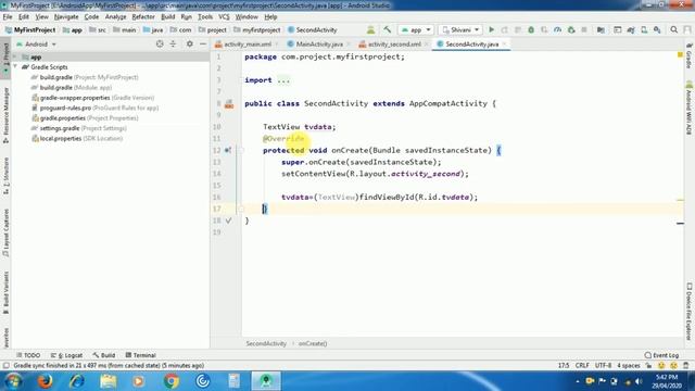 Android Learning tutorial 10 | How to pass data from one activity to another activity смотреть онлайн