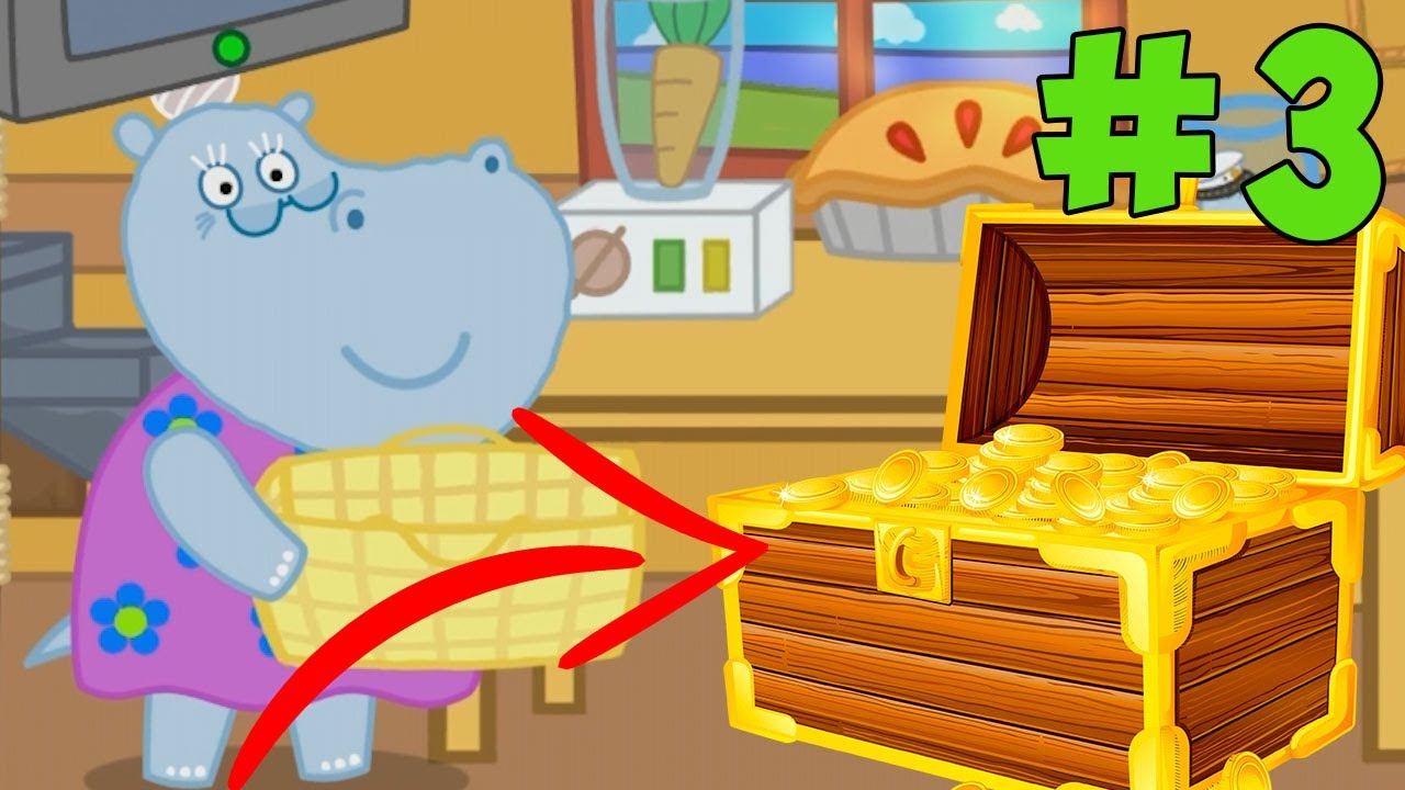 Вкусный пирог. 3 серия игры Семейка Гиппо. Приключения Hippo на канале BabyMax. Прохождение игры