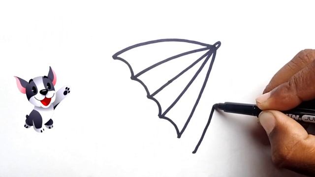 Drawing an umbrella for children / bolalar uchun soyabon chizish /РиСоВаНиЕ ЗОНТИК для малышей дете смотреть онлайн