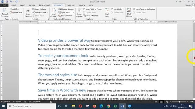 Table of Content in Reference Tab - MS WORD смотреть онлайн