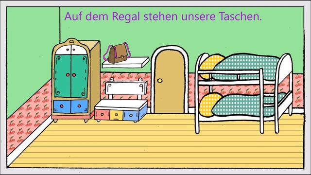 Deutsch lernen: Mein Zimmer - Dativ + Präpositionen - German for beginners смотреть онлайн