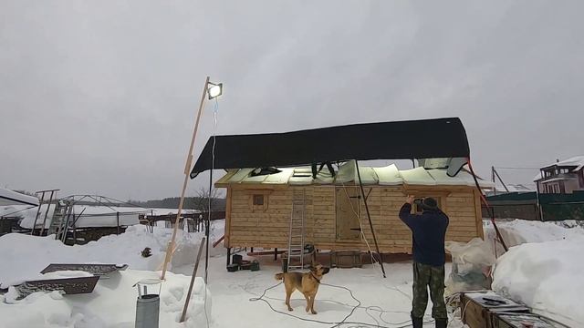 Ефимовская Баня выставочная Русская Сказка, сборка на участке Андрея Syslog, Чеховский район МО. смотреть онлайн