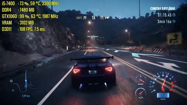 Need for Speed 2015 | i5 7400 + GTX 1060 6GB | 1080p смотреть онлайн