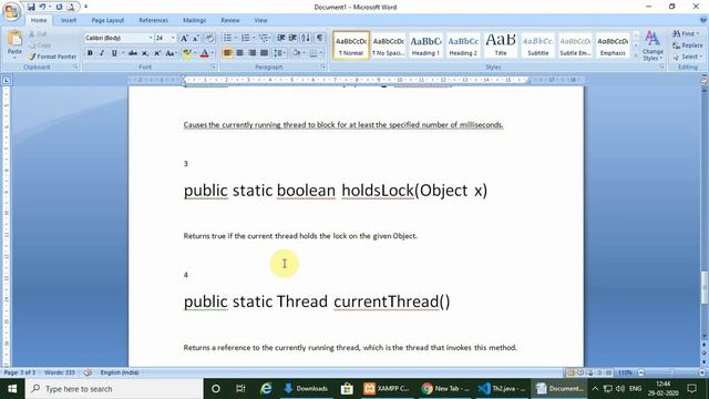 Thread in java and its methods,जावा मे थ्रेड क्लास की मेथड्स смотреть онлайн