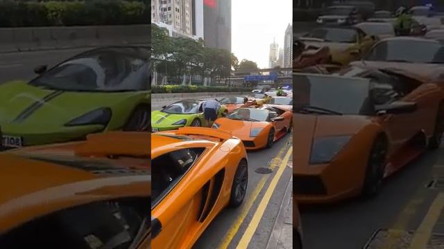 Supercars in Hong Kong. China. смотреть онлайн
