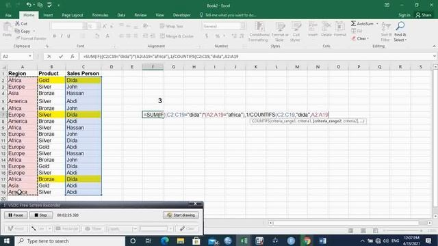 Counting in Excel Part9 - Counting unique values with multiple criteria/ condition смотреть онлайн