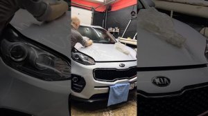 Как снять пленку с капота Kia Sportage. Как оклеить капот в полиуретановую пленку. Детейлинг