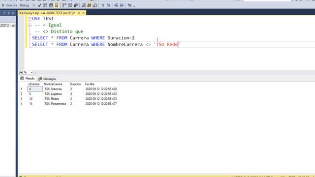 Como usar los Operadores Relacionales en SQL Server смотреть онлайн