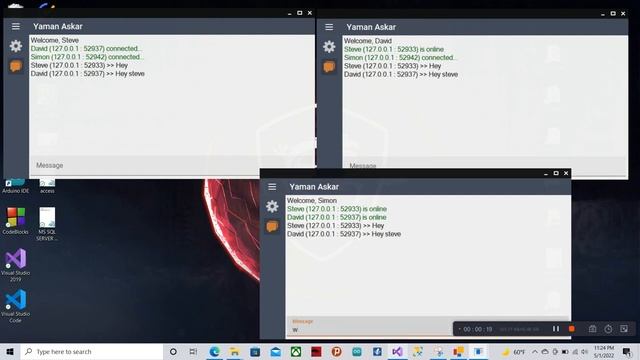 C# chatting room (socket programming) смотреть онлайн