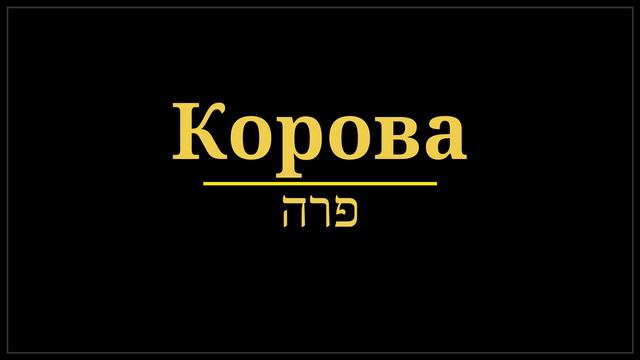 как сказать корова на иврите смотреть онлайн