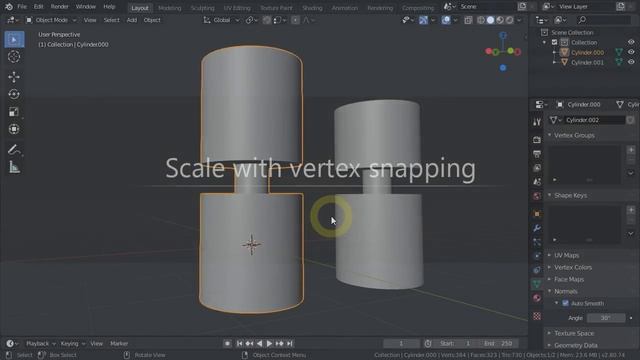 How to snap while scale to an exact size in Blender смотреть онлайн