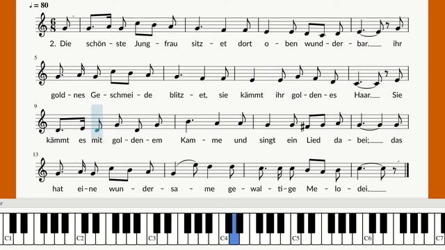 Ich weiß nicht, was soll es bedeuten / Loreley Lied Heine / Text und Noten / instrumental / Klavier смотреть онлайн