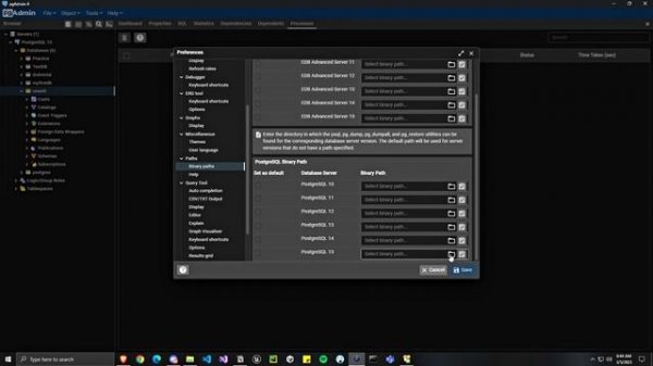 pgAdmin 4 - Utility file not found. Please correct the Binary Path in the Preferences dialog (FIX)