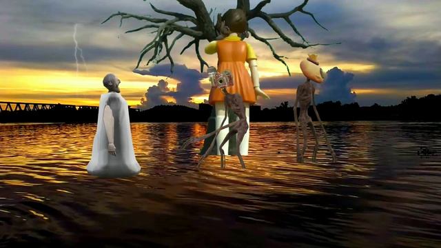 Siren Head Camera Head vs Chainsaw Head vs Money Bag Head vs Granny vs Boneka Squid Game смотреть онлайн