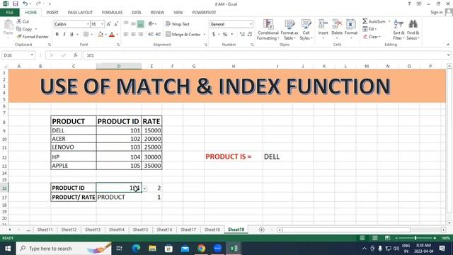 Use of Match and Index Function in MS Excel | GIT Education смотреть онлайн