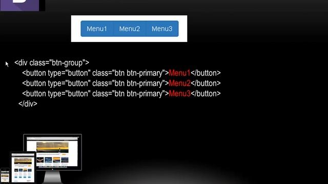 BootStrap 021 Button Group смотреть онлайн