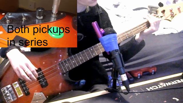 Modified jazz bass demo, Series/parallel switching and out of phase wiring смотреть онлайн