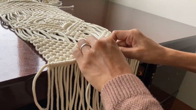 DIY Macramé Table Runner/Piano cover смотреть онлайн
