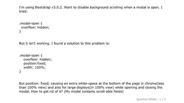 HTML : How to prevent background scroll when bootstrap modal is open смотреть онлайн