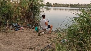 летняя рыбалка на реке Большая Джалга.Мои первые навыки по ловле на кормушки.