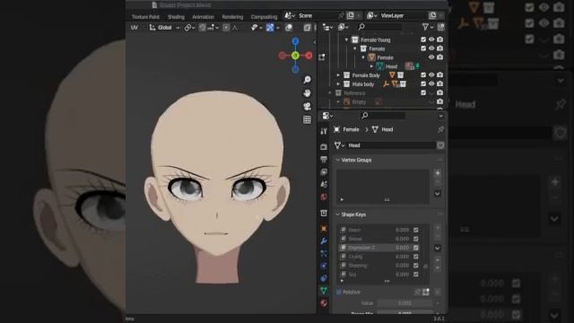 60+ Anime expression Shape key collection made in Blender 3.6 | One last series Project | #webtoon смотреть онлайн