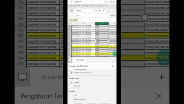 PENGGUNAAN (CTRL +F) DI EXCEL ANDROID смотреть онлайн