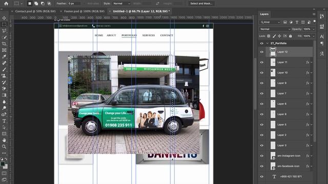 Media Advertising Web Design Layout | Tutorial 4 - Portfolio page смотреть онлайн