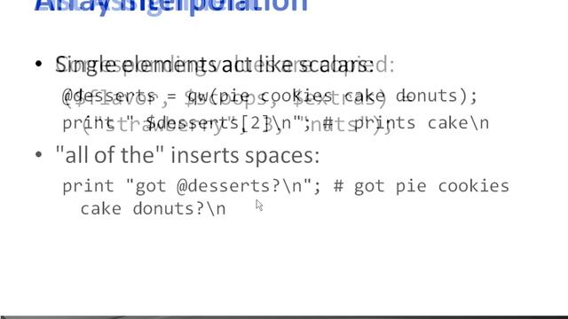 List and User Input - Perl Preview (2 of 3) смотреть онлайн