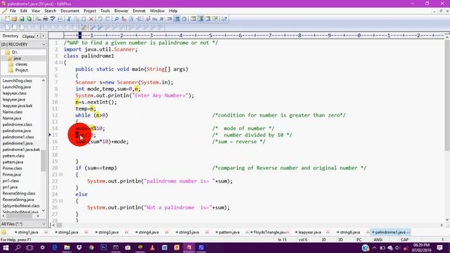 Java Program to Check Whether a Number is Palindrome or Not смотреть онлайн