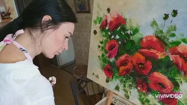 "МАКИ" Мастер-класс по масляной живописи смотреть онлайн