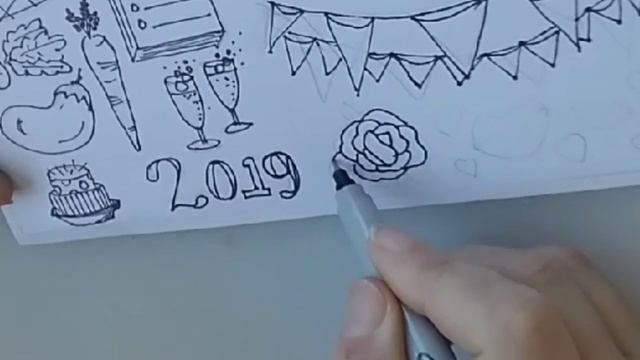 NEW! 2019 DOODLE WITH ME / MAKING STICKERS & CLIPART / ART JOURNAL / WRECK THIS JOURNAL