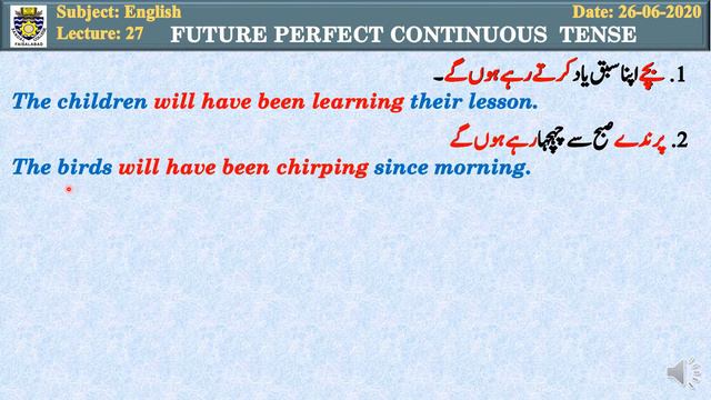 FUTURE PERFECT CONTINUOUS TENSE with best explanation and example sentences смотреть онлайн