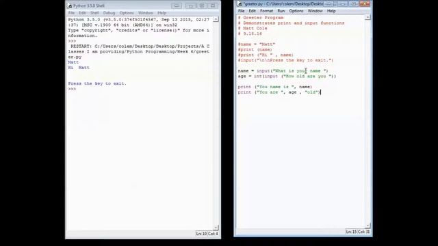 Python Program Week 6 Greeter - Age Diff смотреть онлайн