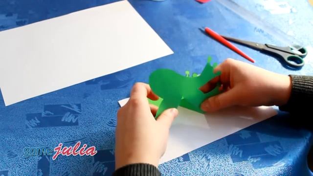 Оригами из бумаги Открытка ЛЯГУШКА смотреть онлайн