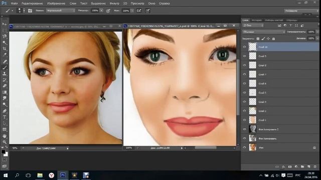 Рисую в фотошопе по фото смотреть онлайн