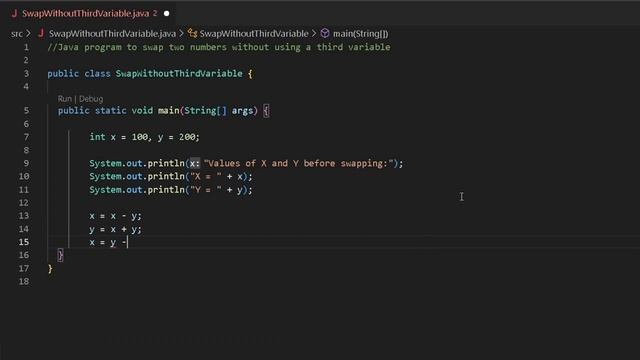 Java Program To Swap Two Numbers Without Using A Third Variable ( No talk, just code) смотреть онлайн