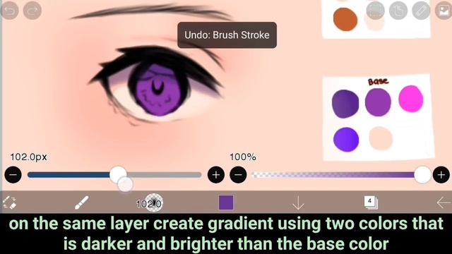 [IbisPaintX] How To Draw And Color Anime Eyes Tutorial