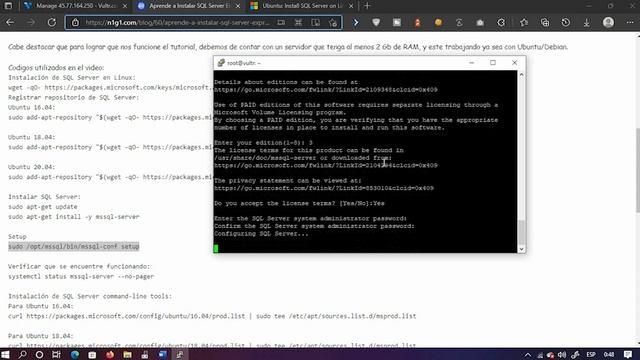 Aprende a instalar SQL Server en Servidor Linux │En Español смотреть онлайн