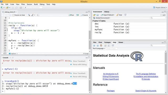 R Programming: Debugging with Traceback, Print, and Cat смотреть онлайн