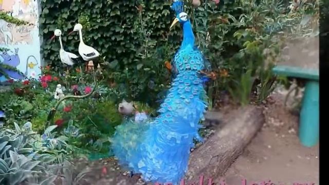 Восхитительный павлин своими руками, поделка для сада, дачи, двора смотреть онлайн