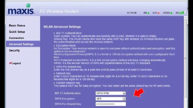 Securing Wireless Network Using Maxis WiFi Modem (Basic Mode) смотреть онлайн