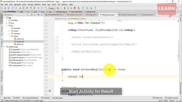 #Android App Development Tutorial in Hindi-11-Start Activity for Result-Learn with Milind-हिंदी смотреть онлайн