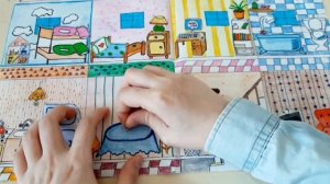 Дом для кукол из бумаги/Бумажный дом для кукол/игрушки для ребенка своими руками/dollhouse paper12+