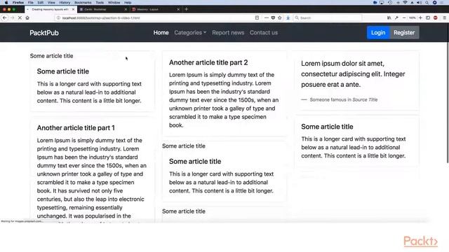 Building Web UIs with Bootstrap 4: Creating Masonry Layouts with Bootstrap|packtpub.com смотреть онлайн