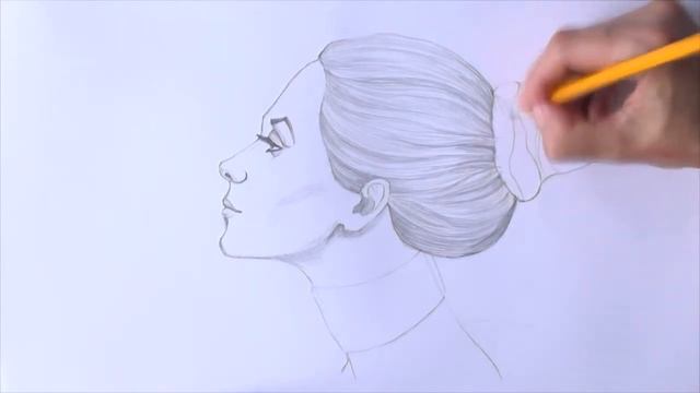 Уроки рисования Как нарисовать голову девушки в профиль смотреть онлайн