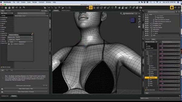 DAZ3D MEASUREMENT METRIC TOOL TUTORIAL FOR 3D FIT MODELING