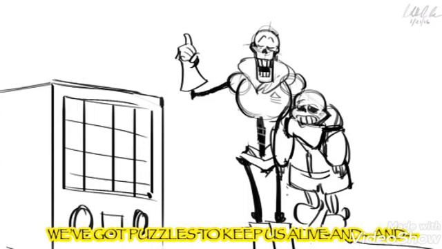 Undertale comic dub "Puzzles at night" смотреть онлайн