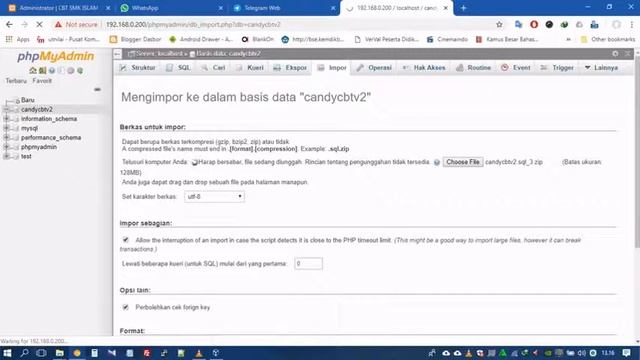BACKUP & RESTORE CANDYCBT DENGAN PHP MY ADMIN смотреть онлайн