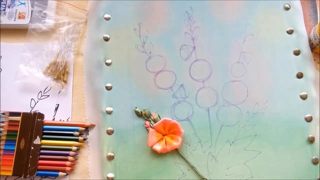 МК. Вышиваем мальву разными способами. Часть 3. Тонируем цветок мальвы и делаем пестик. смотреть онлайн