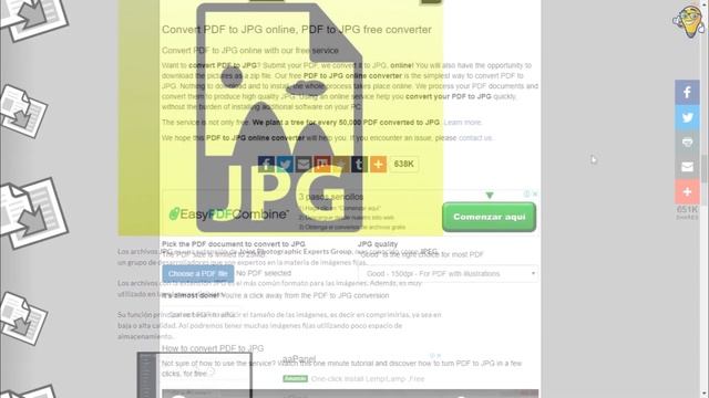 Cómo Convertir un Archivo PDF a JPG смотреть онлайн